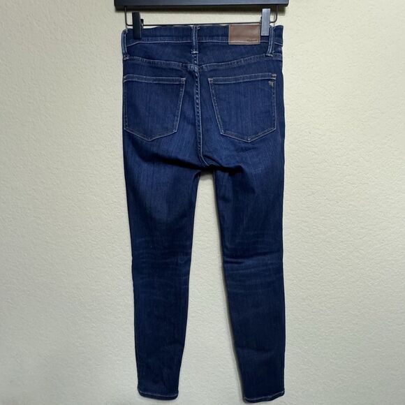 Madewell Larkspur Dark Wash 9-Inch High-Rise Skinny Jeans Women's 25S Stretch - Picture 2 of 16